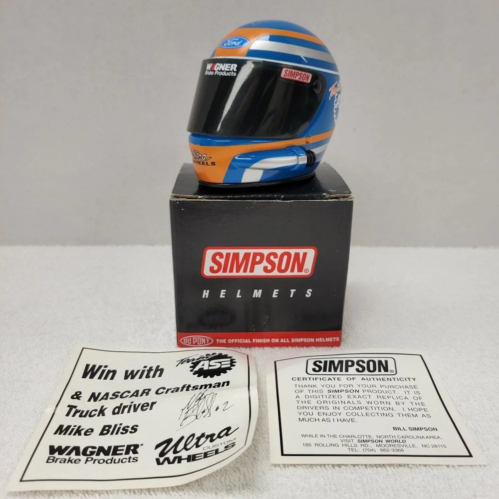 Mike Bliss Team‎ ASE 1:4 Simpson Mini Helmnet Signature Edition 1996 new w/ box